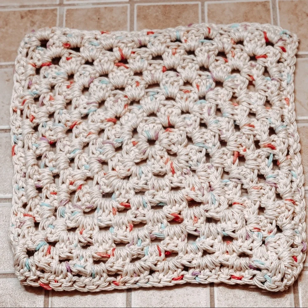100% Cotton Kitchen/Bath Washcloth Hand Crocheted